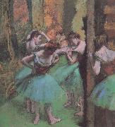 Edgar Degas dancers pink and green Germany oil painting artist